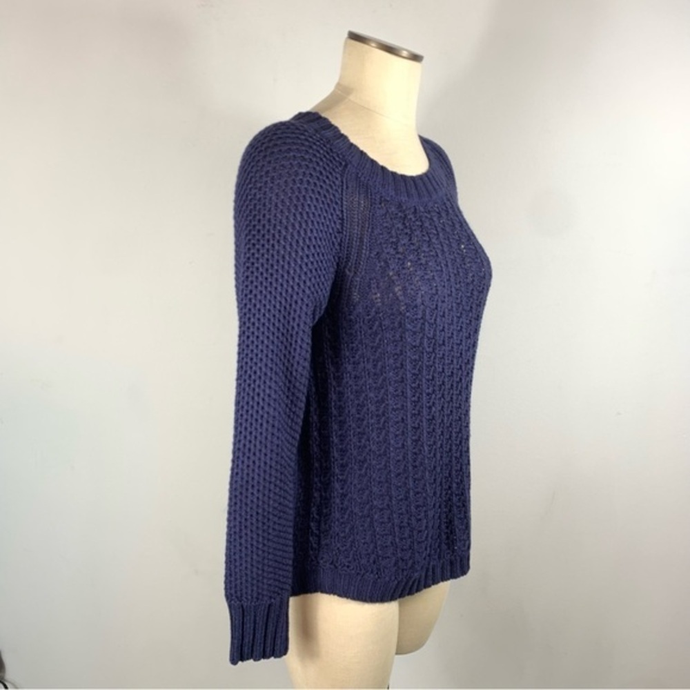 Calvin Klein Jeans Bluish Purple Knit Pullover Sweater Crewneck Loose Knit Small - Picture 6 of 10